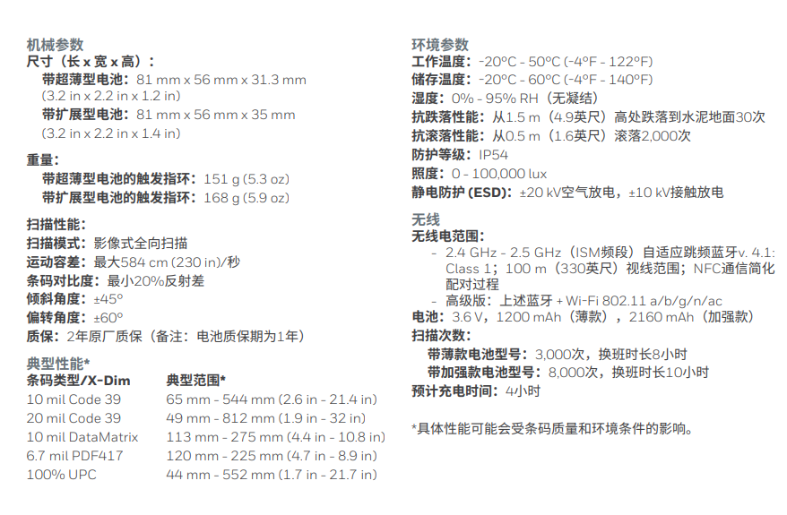 霍尼韋爾8680i指環(huán)掃描器詳細(xì)參數(shù)